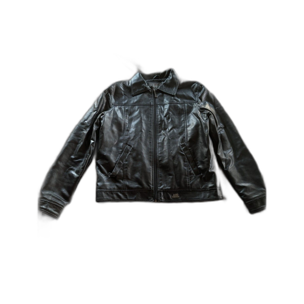 Mens Black Leather Jack Size M